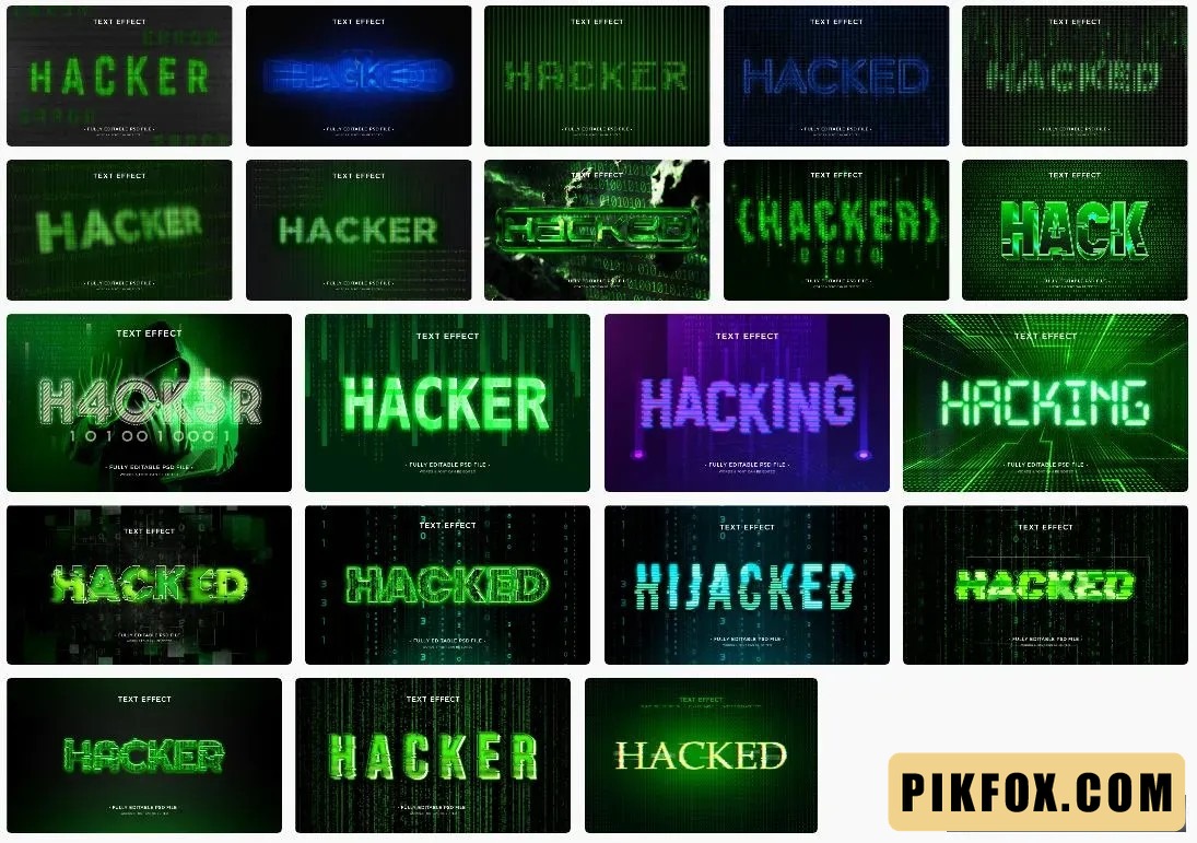 21+ Hiệu ứng chữ Hacker