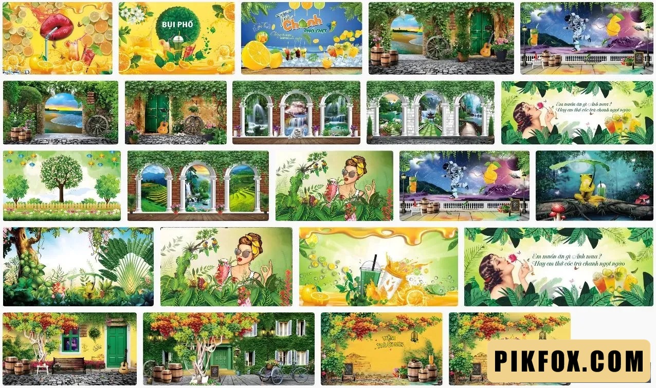 23+ Tranh trang trí quán trà sữa