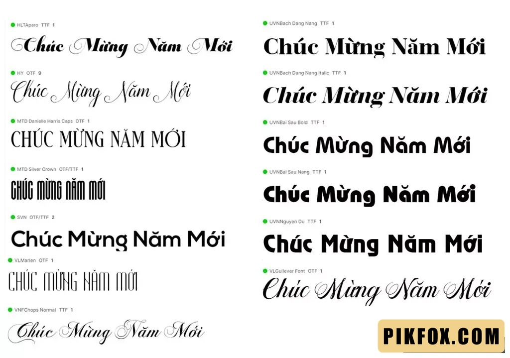 25+ Font Chúc Mừng Năm Mới đẹp