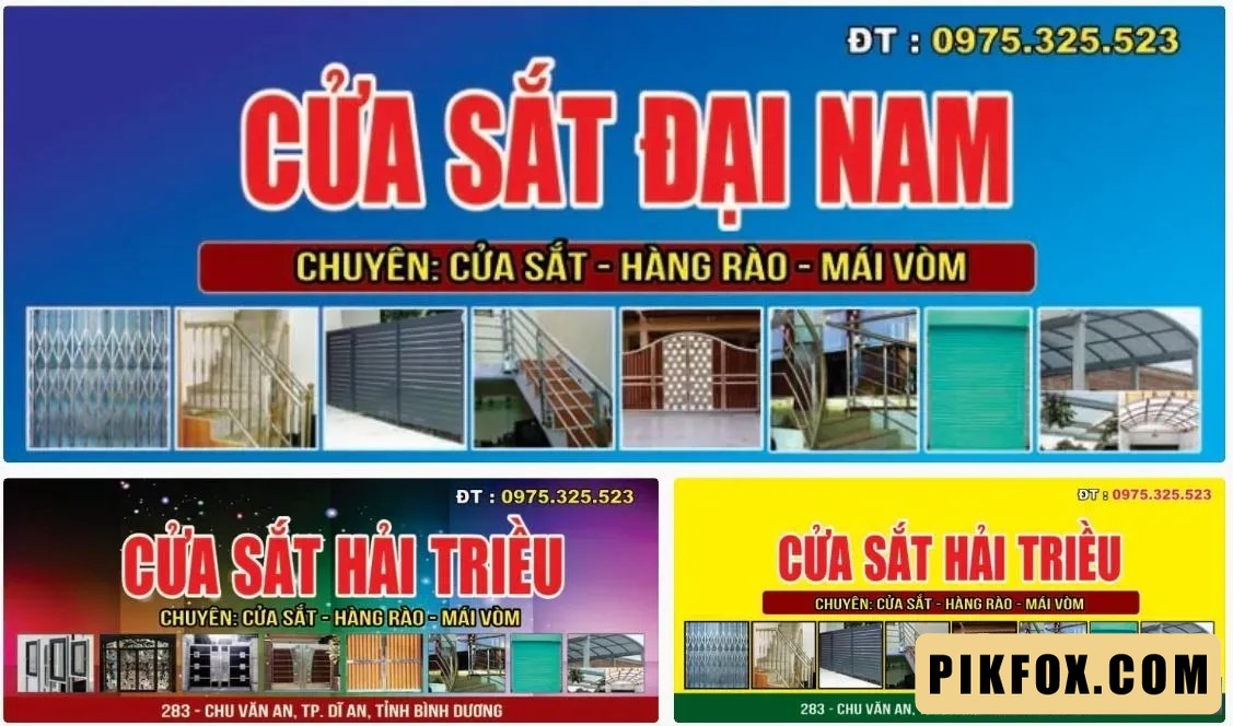 3+ Bảng biển cửa sắt