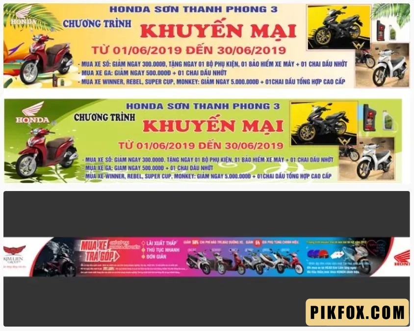 3+ Bảng hiệu sửa xe honda