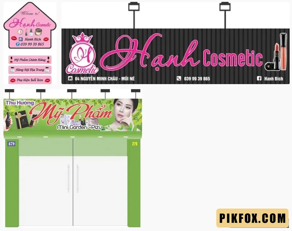 3+ Biển quảng cáo shop mỹ phẩm