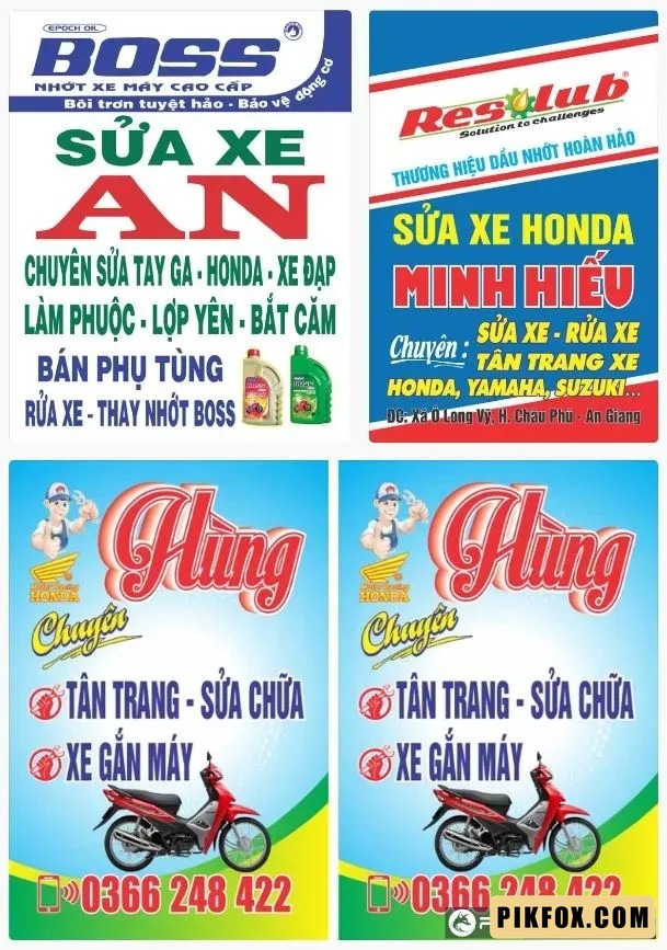 3+ Biển vẫy sửa chữa xe máy
