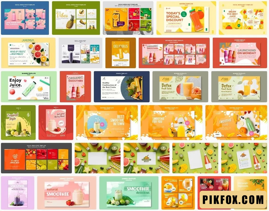 30+ Mẫu banner nước ép