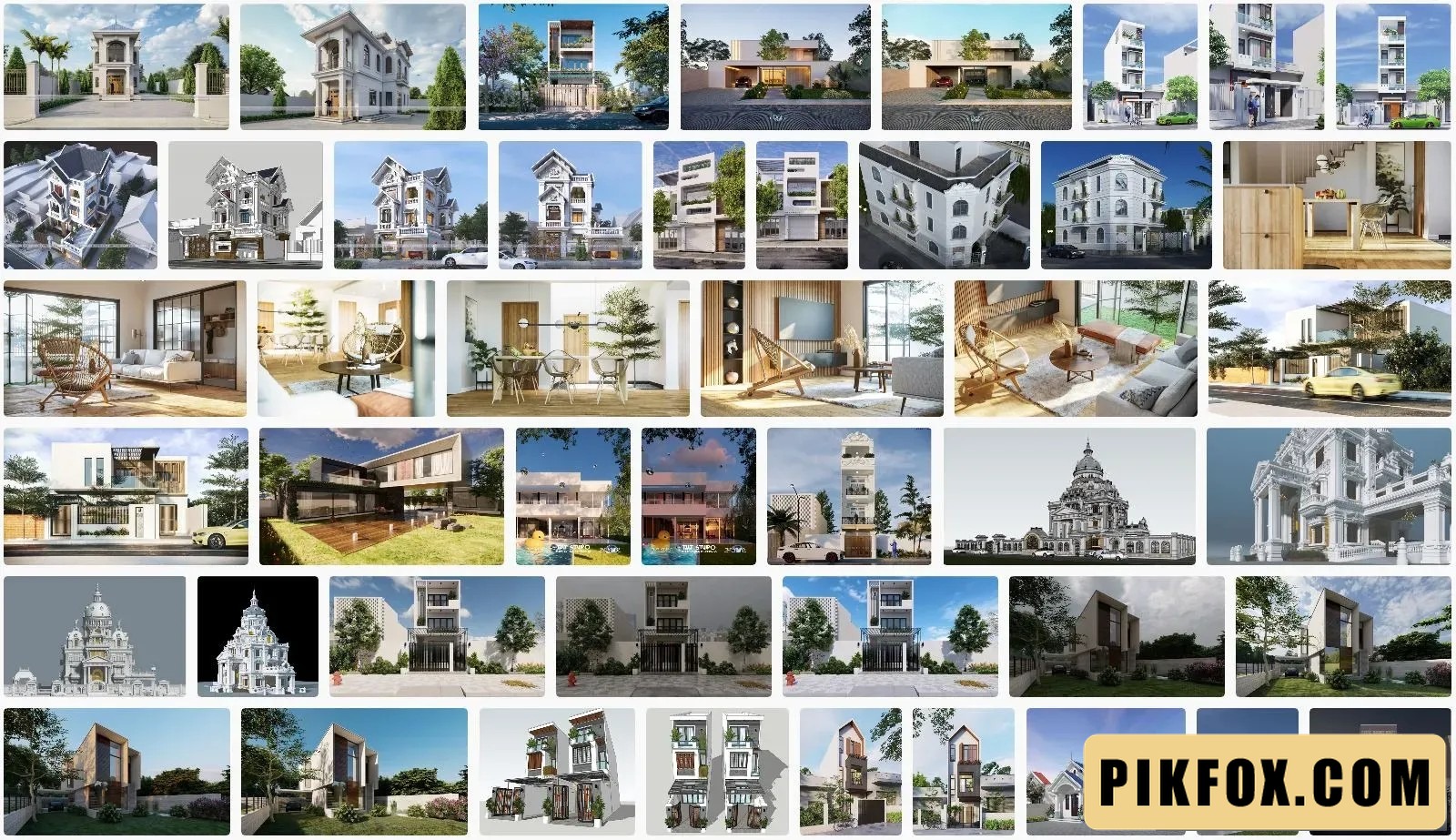 30+ Mẫu Nhà phố SketchUp