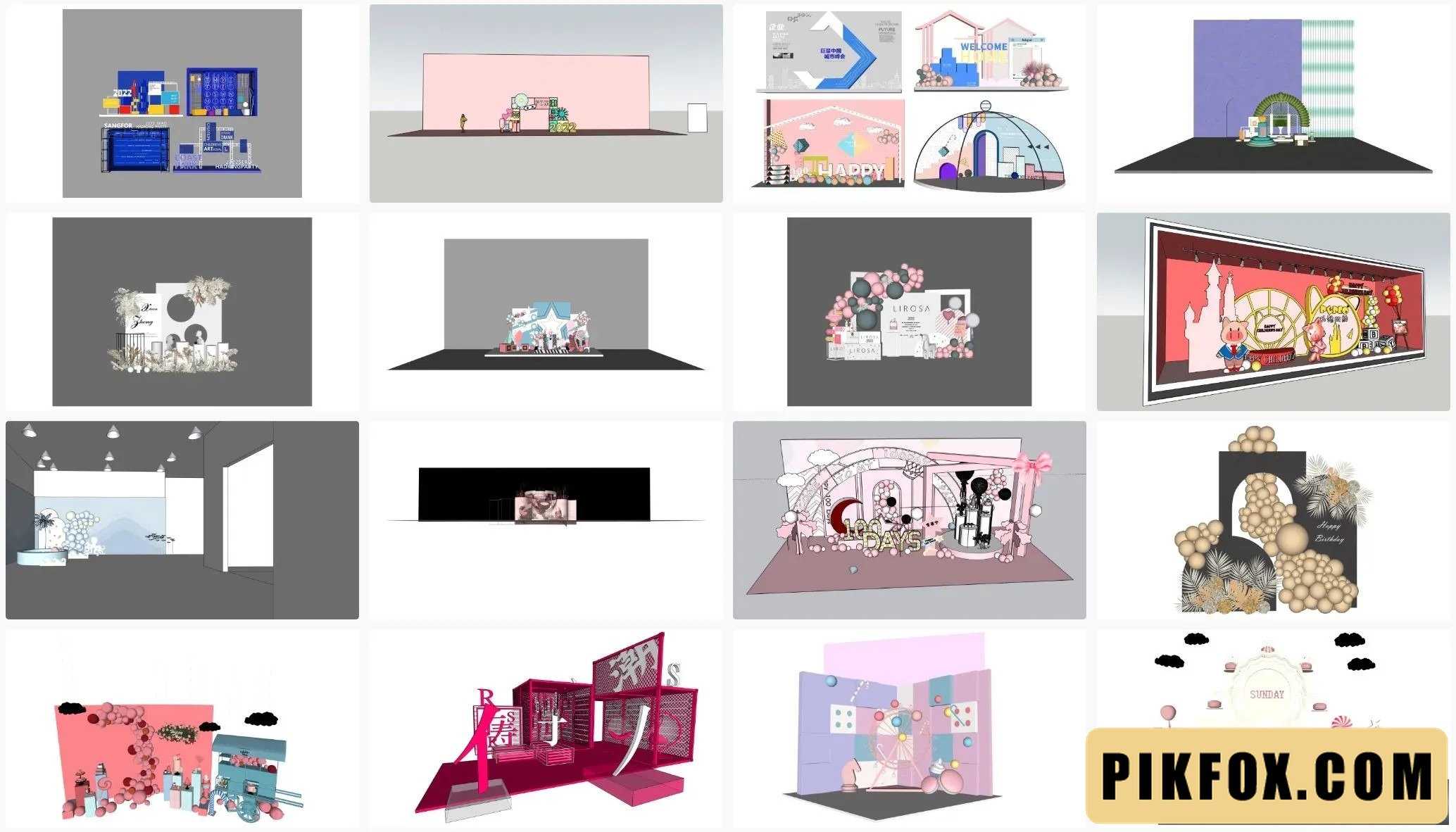 30+ Sân khấu tổ chức sự kiện SketchUp