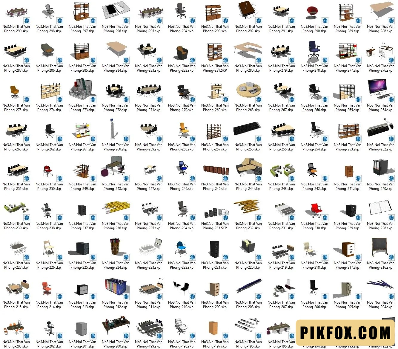 300+ Nội thất văn phòng SketchUp