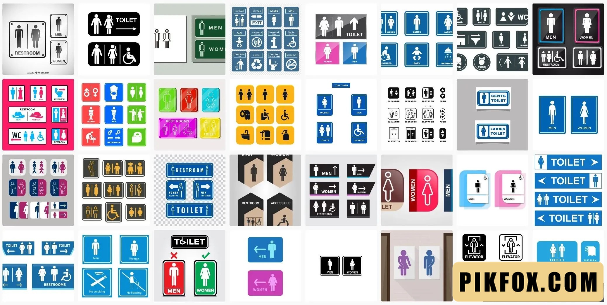 34+ Biển chỉ dẫn wc - toilet - nhà vệ sinh