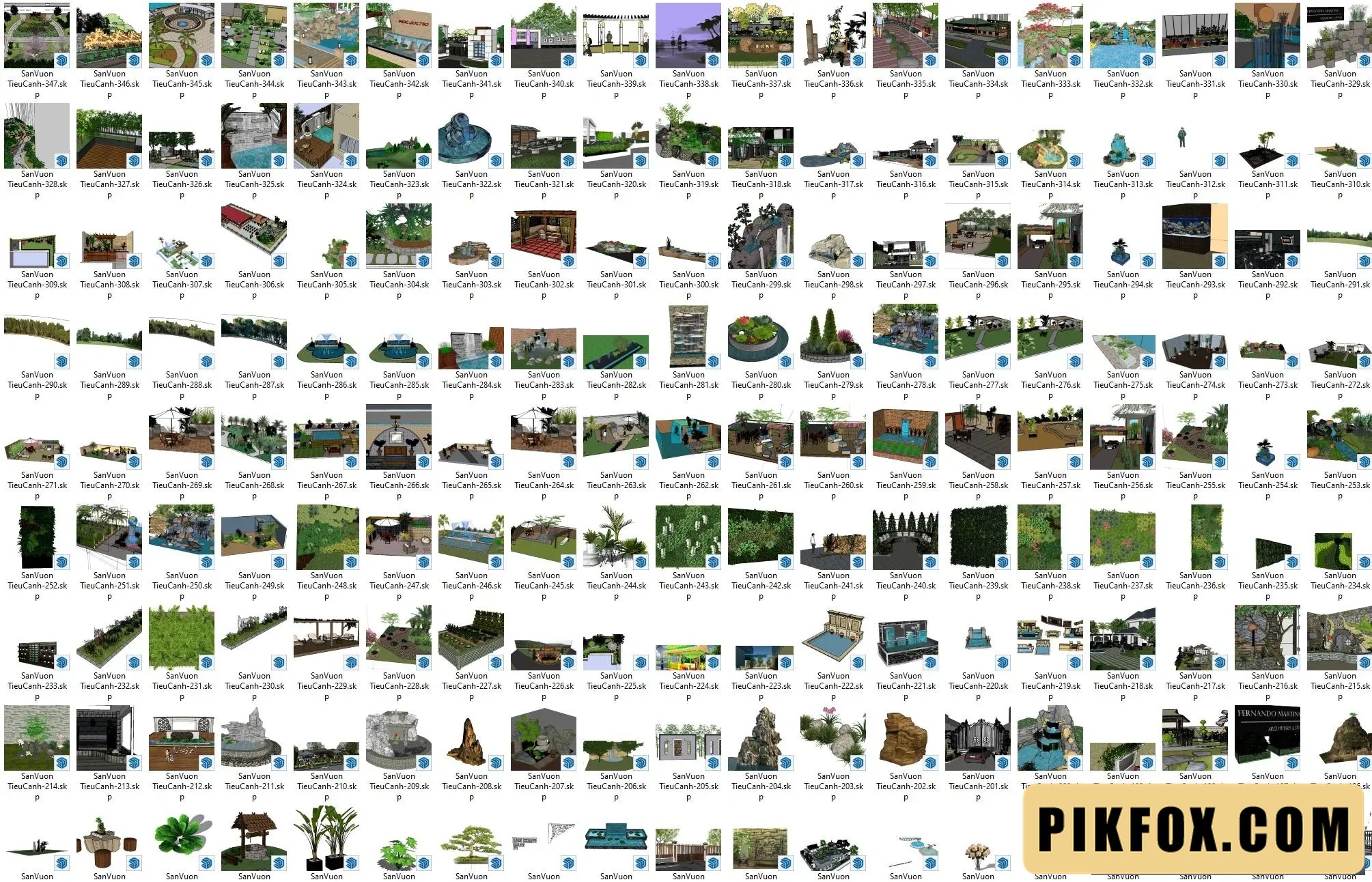 347+ Sân vườn SketchUp