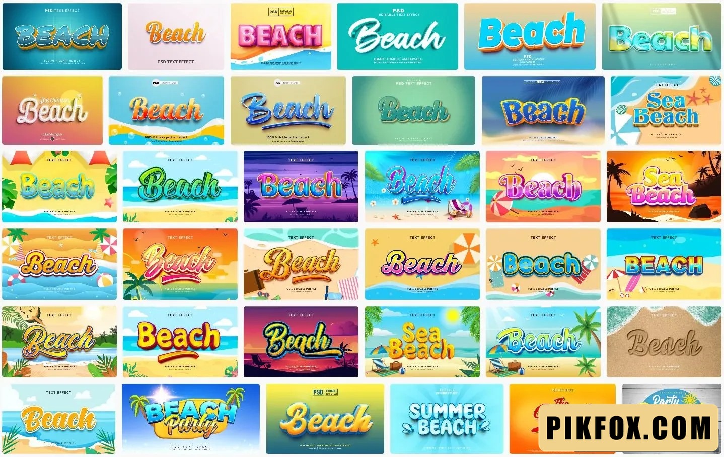36+ Text Effect Beach