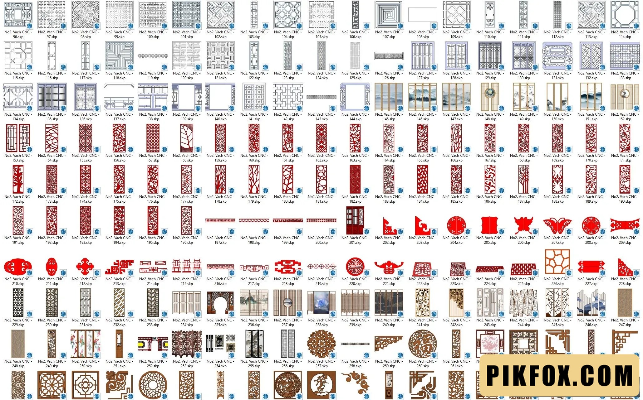 390+ Vách CNC SketchUp