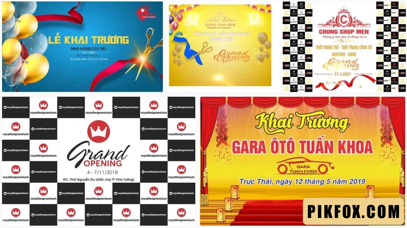 4+ Background khai trương đẹp