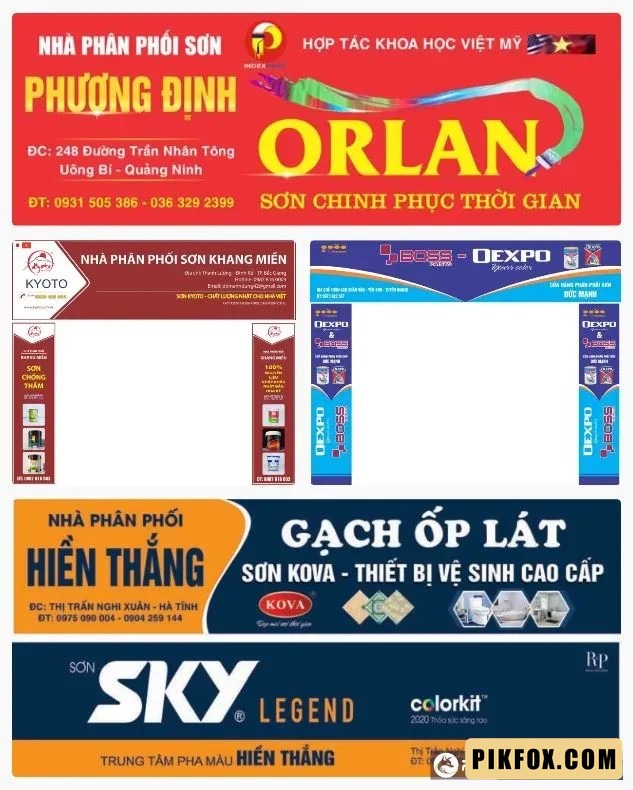 4+ Biển hiệu đại lý sơn