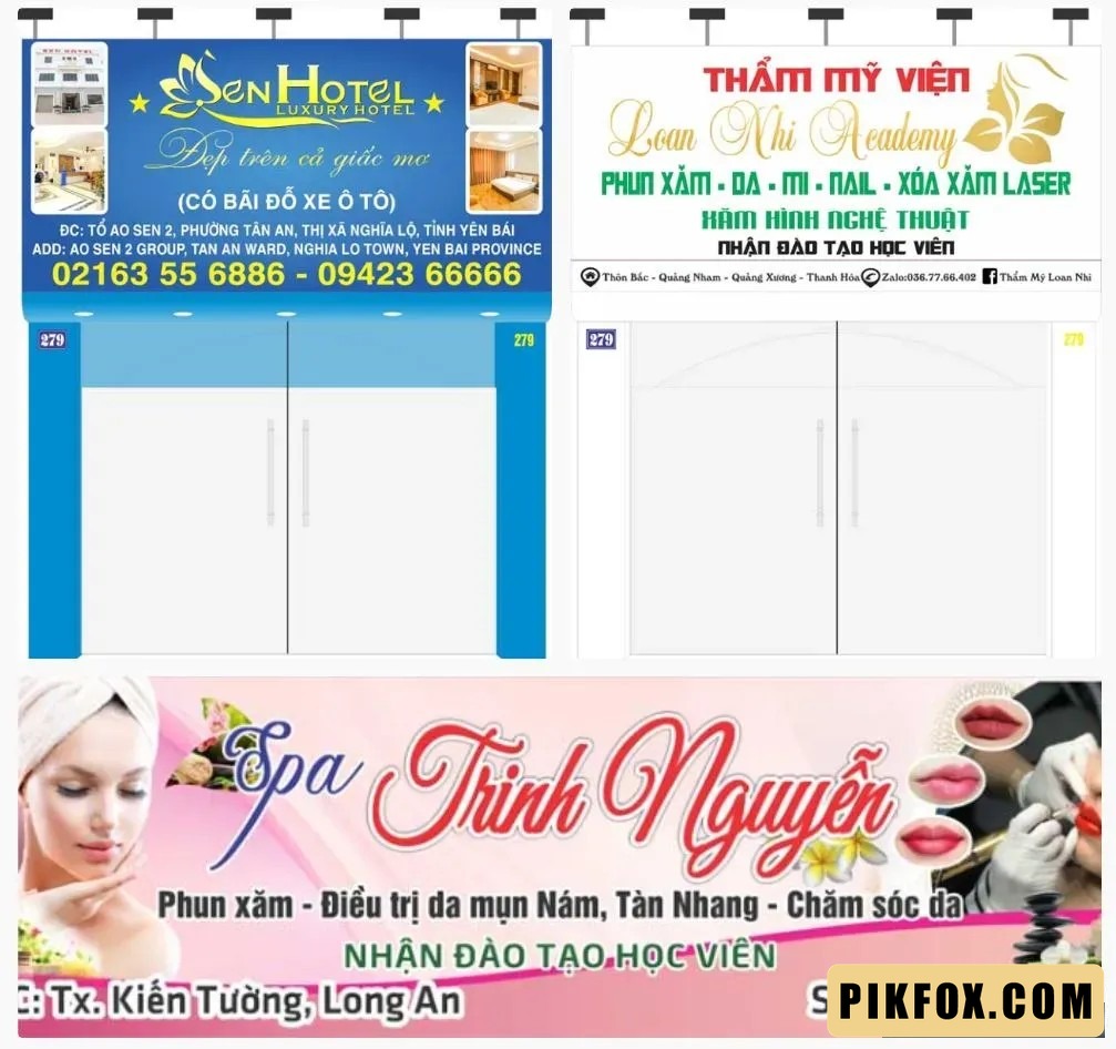 4+ Biển quảng cáo spa chăm sóc da