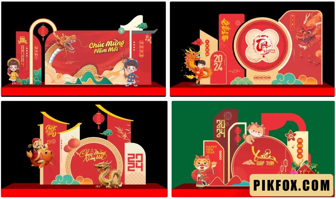4+ Decor khu checkin Tết