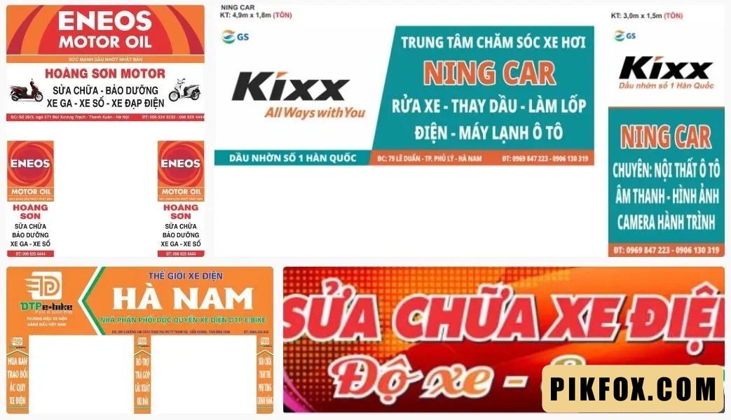 4+ Mẫu bảng hiệu sửa xe máy