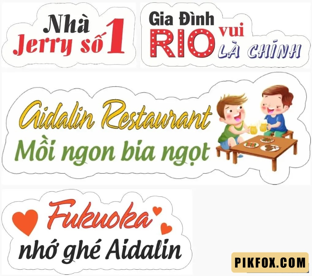 4+ Mẫu hashtag cầm tay nhà hàng