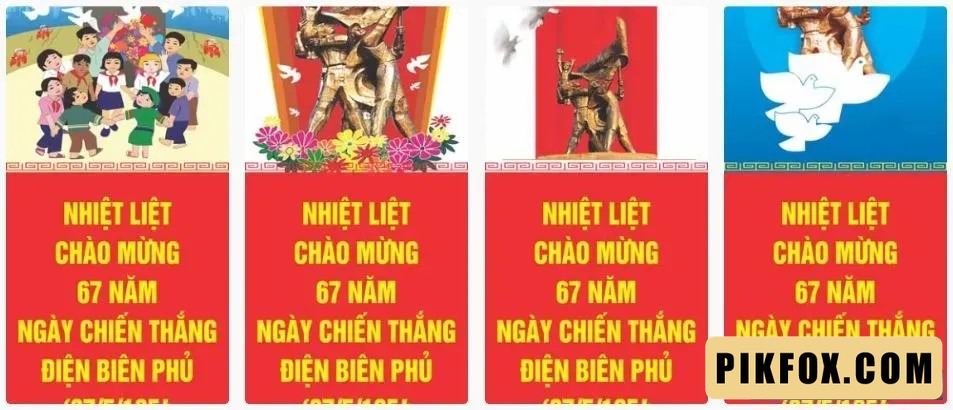 4+ Phướn treo Ngày chiến thắng Điện Biên Phủ