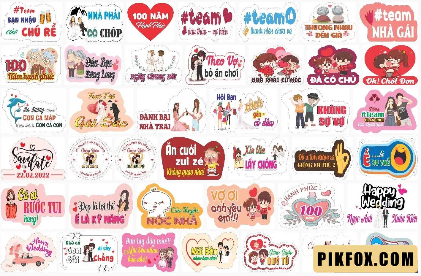 40+ Hashtag cầm tay đám cưới
