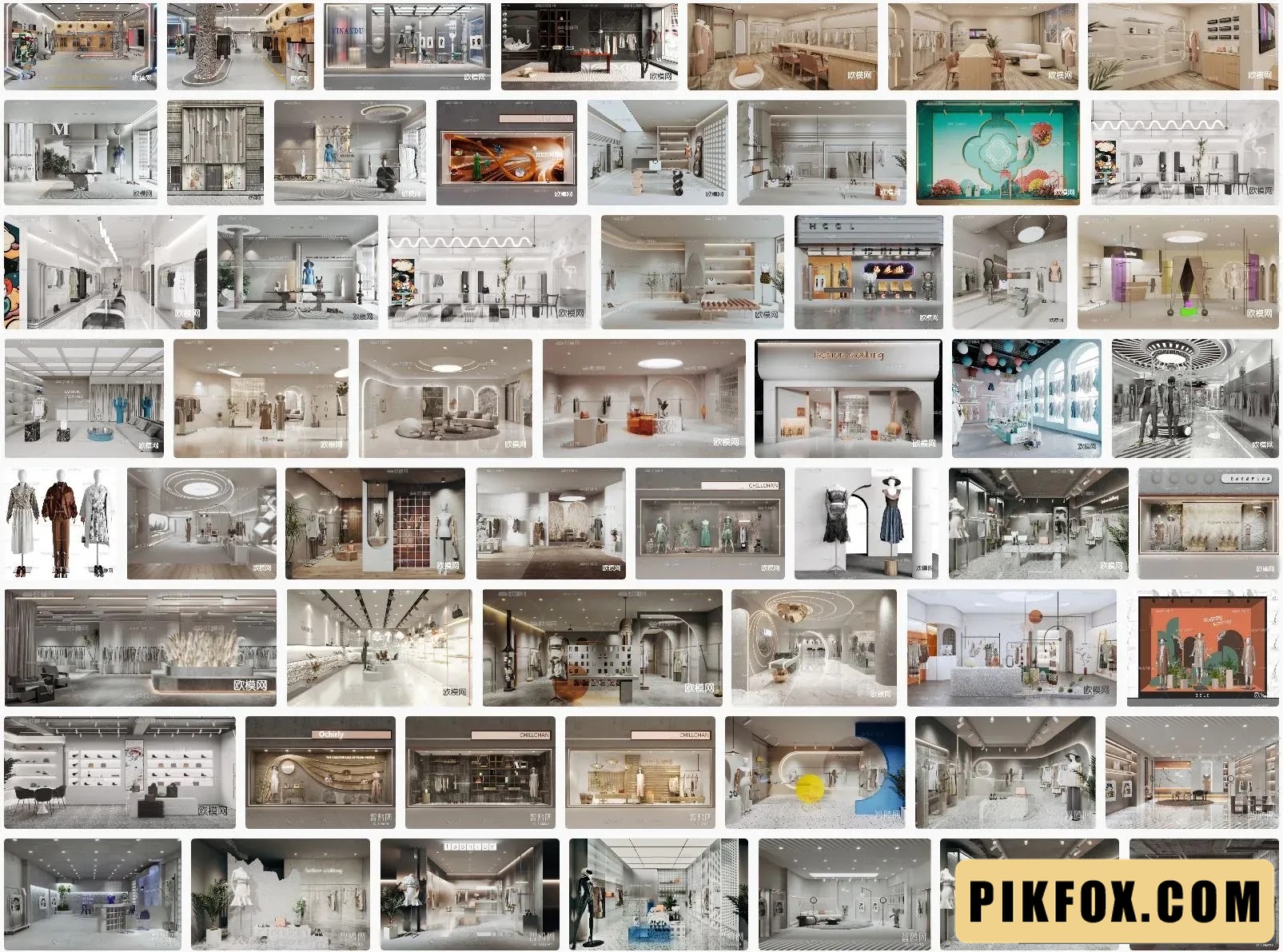 40+ Shop quần áo sketchup