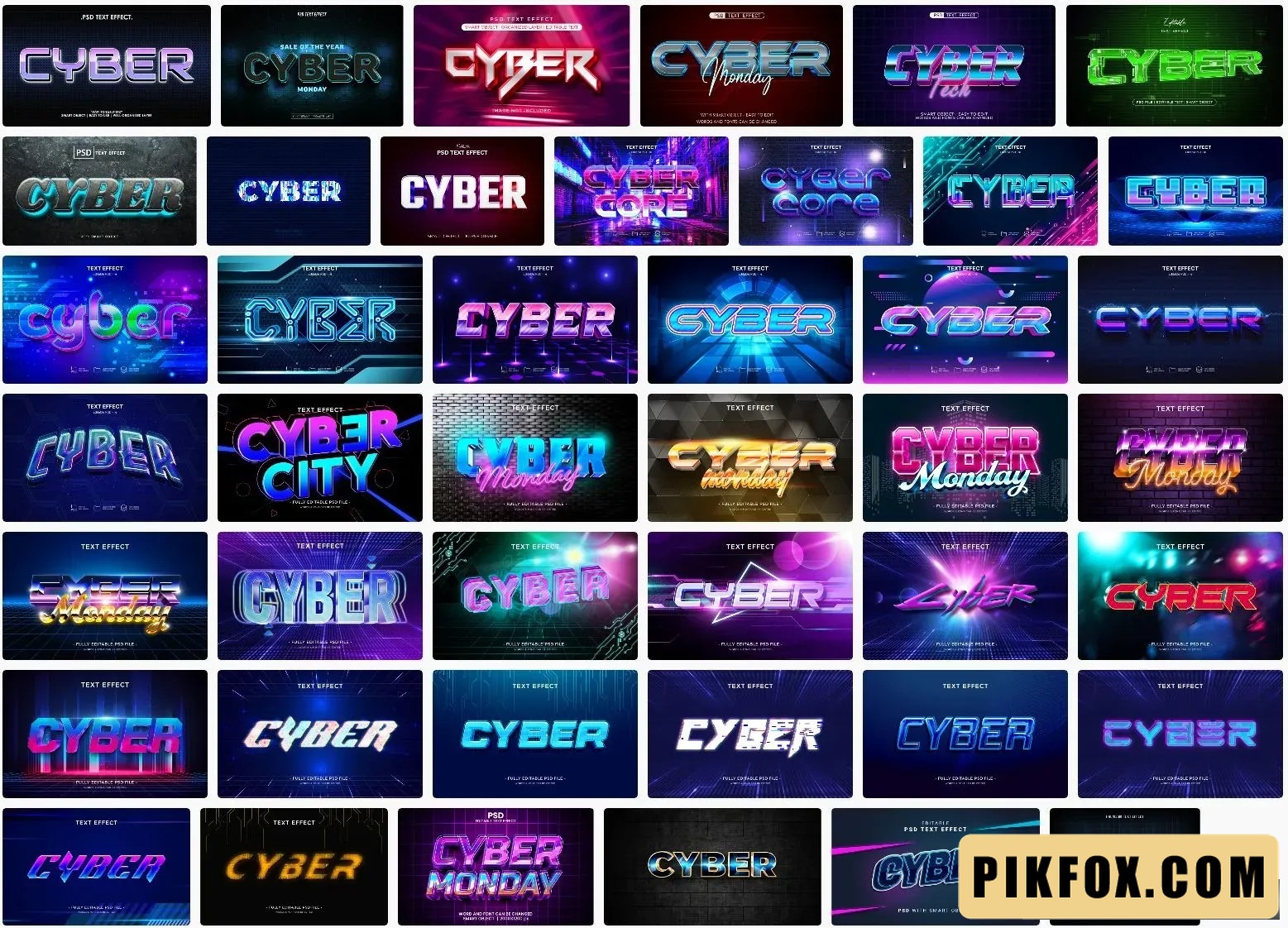 43+ Text effect Cyber
