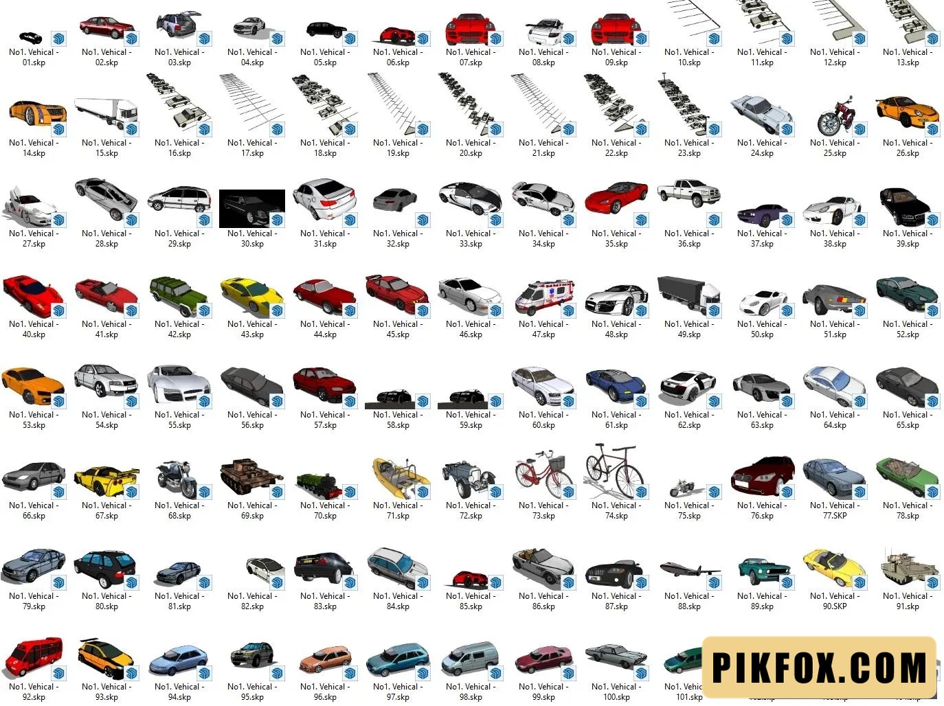 430+ Phương tiện - ô tô - xe máy sketchup