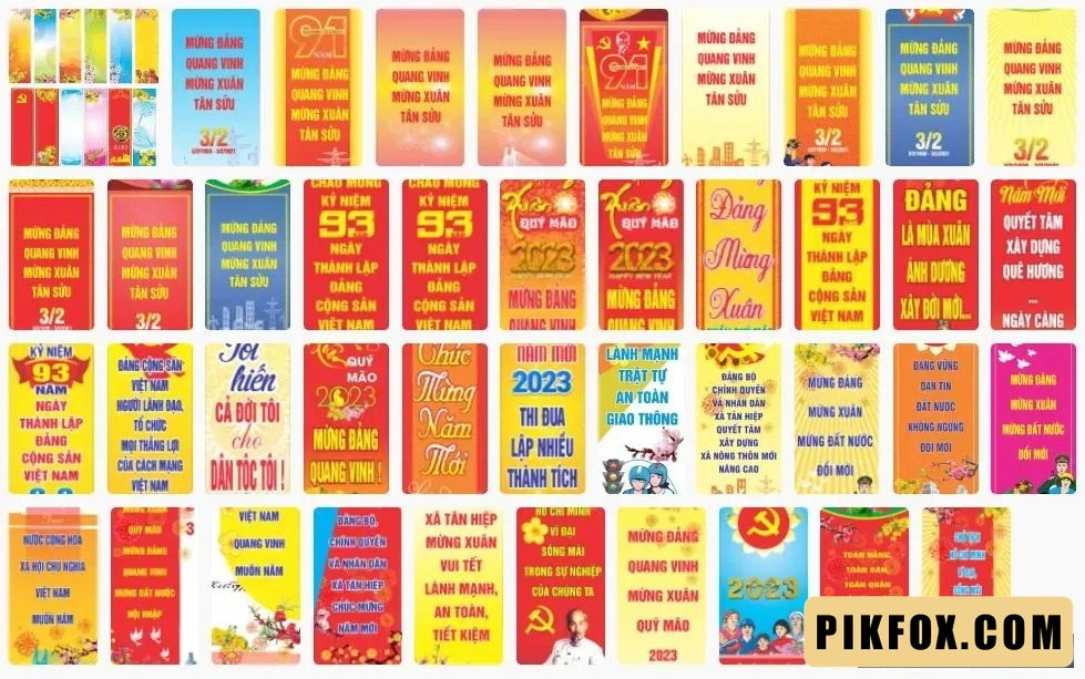 45+ Phướn treo chúc mừng năm mới