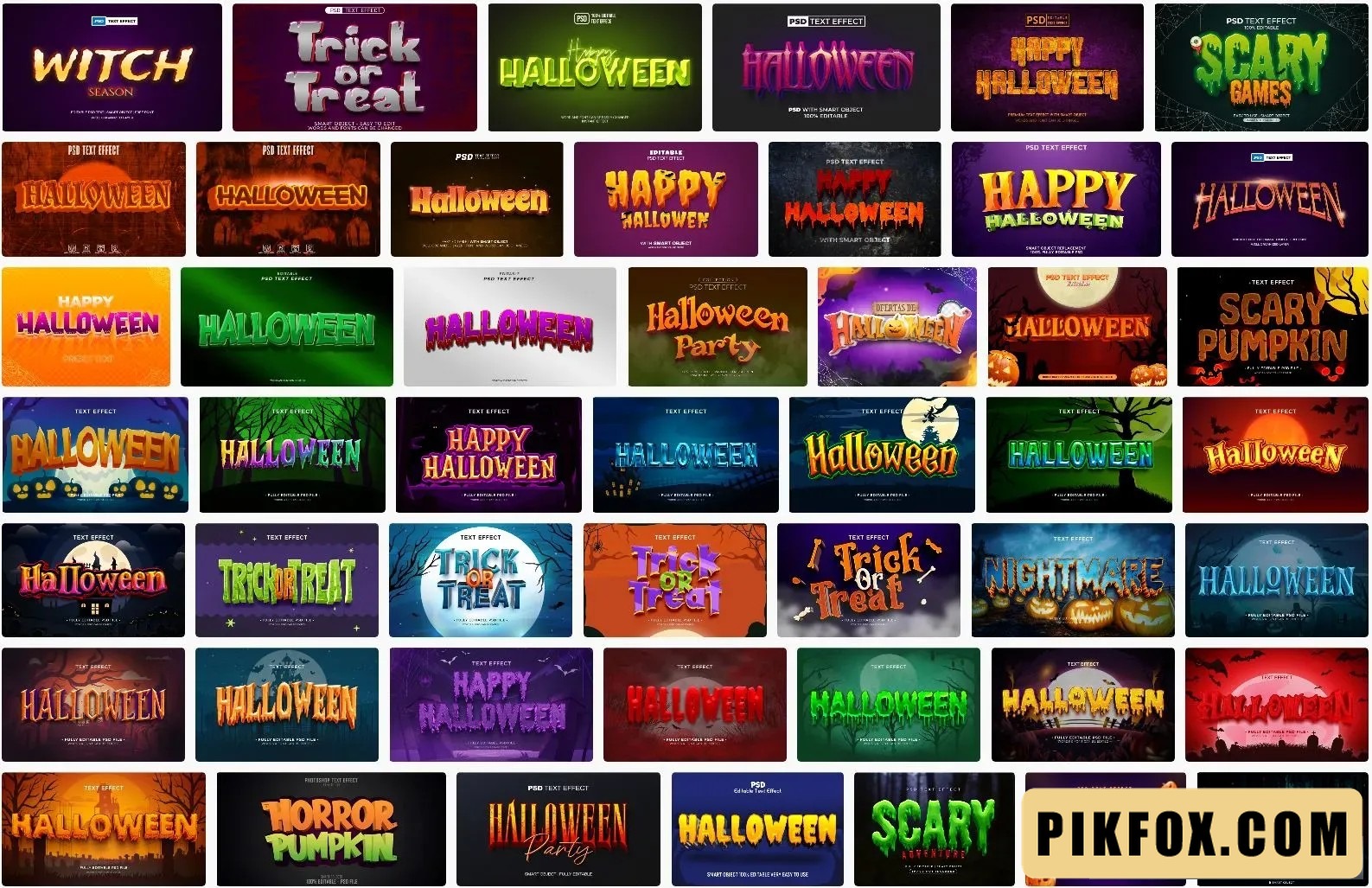 48+ Hiệu ứng chữ Halloween