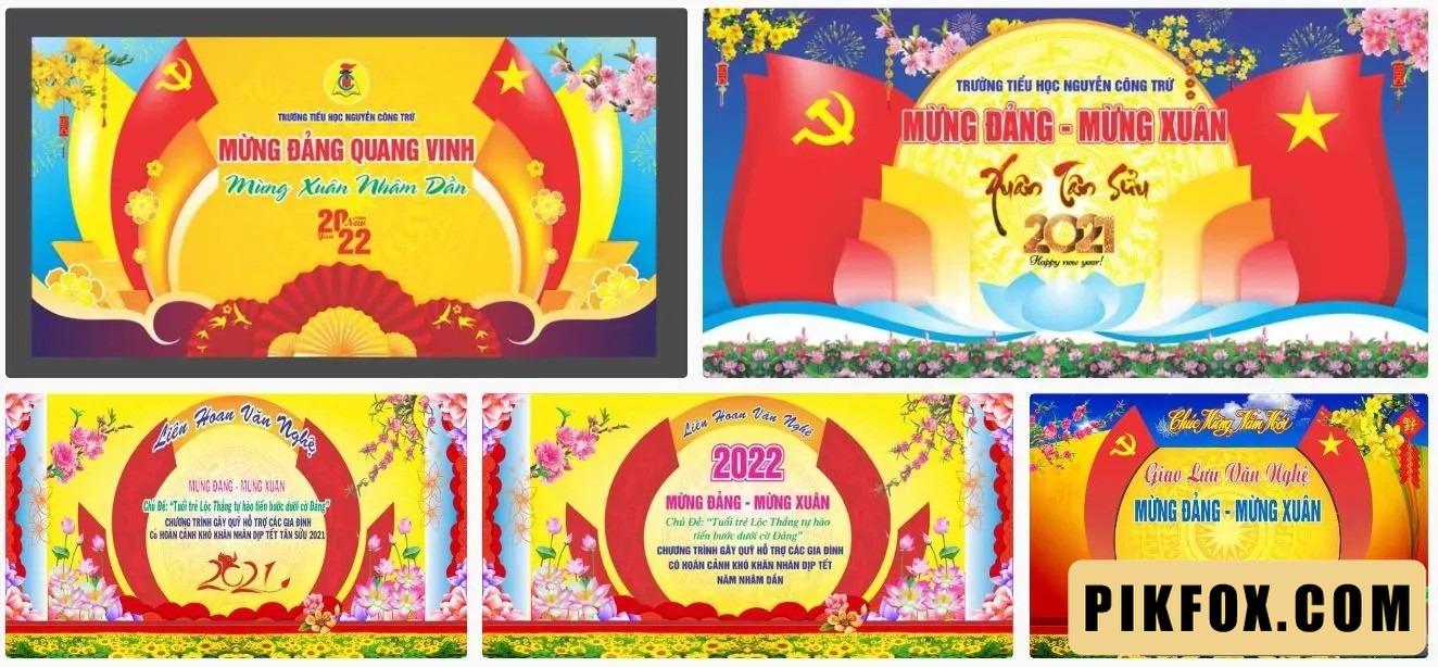 5+ Backdrop mừng đảng mừng xuân mừng đất nước đổi mới