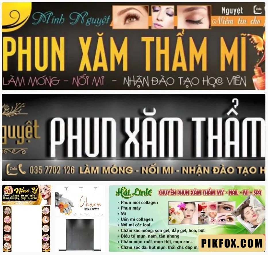 5+ Bảng hiệu phun xăm thẩm mỹ đẹp