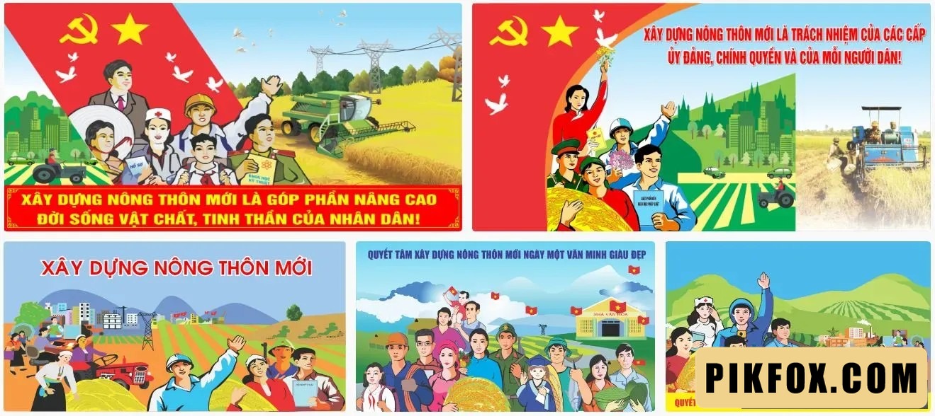 5+ Tranh cổ động nông thôn mới