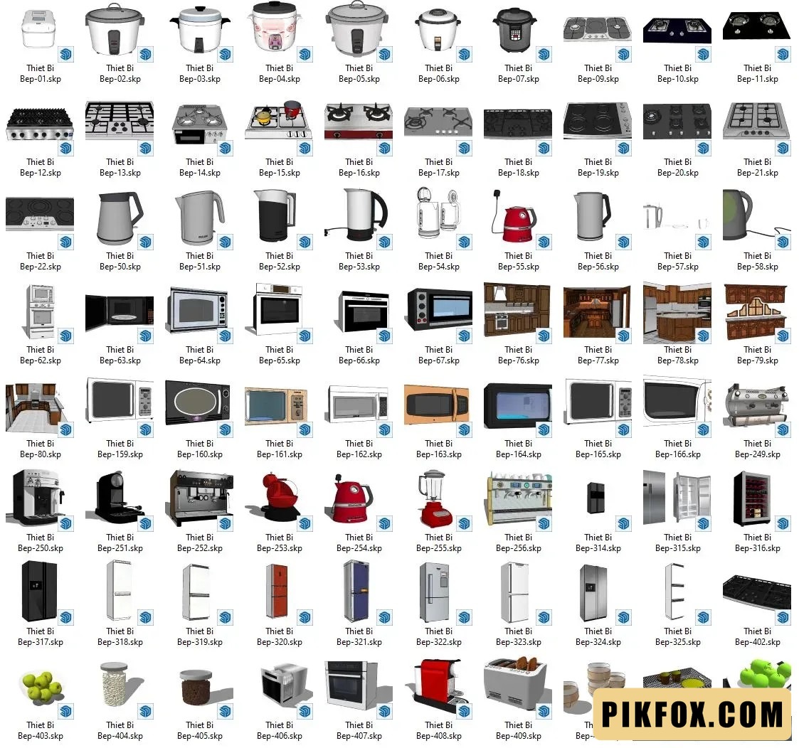 550+ Thiết bị bếp SketchUp