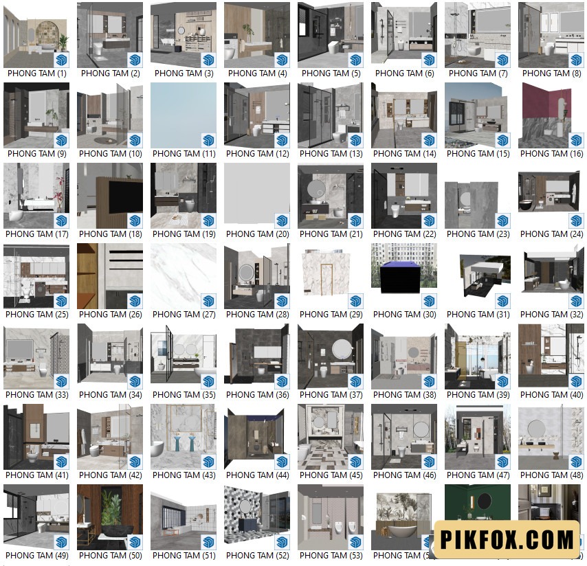 57+ Phòng tắm - SketchUp