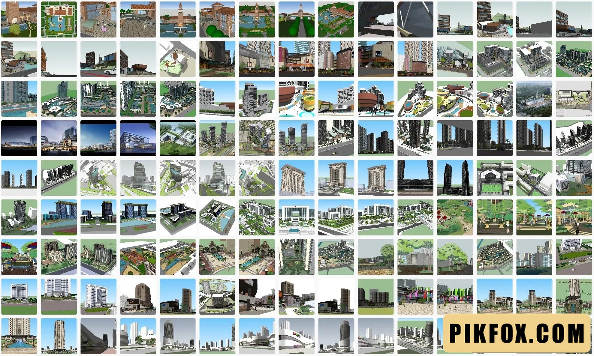 5800+ SketchUp ngoại thất tổng hợp