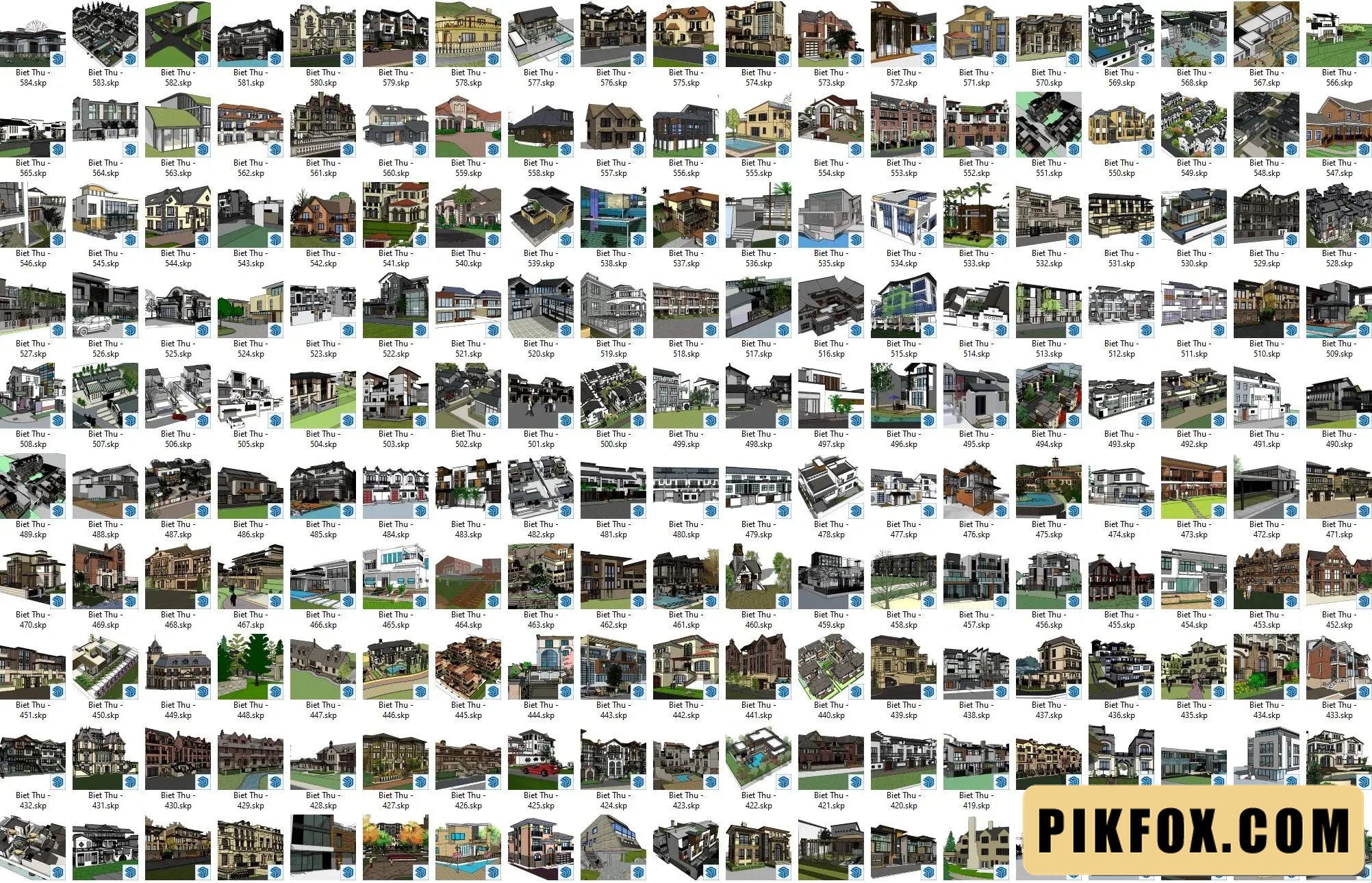 590+ File biệt thự SketchUp