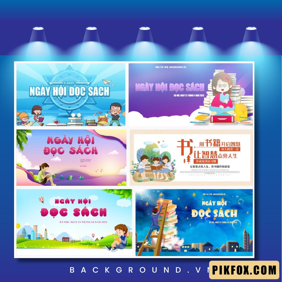 6+ Background ngày hội đọc sách