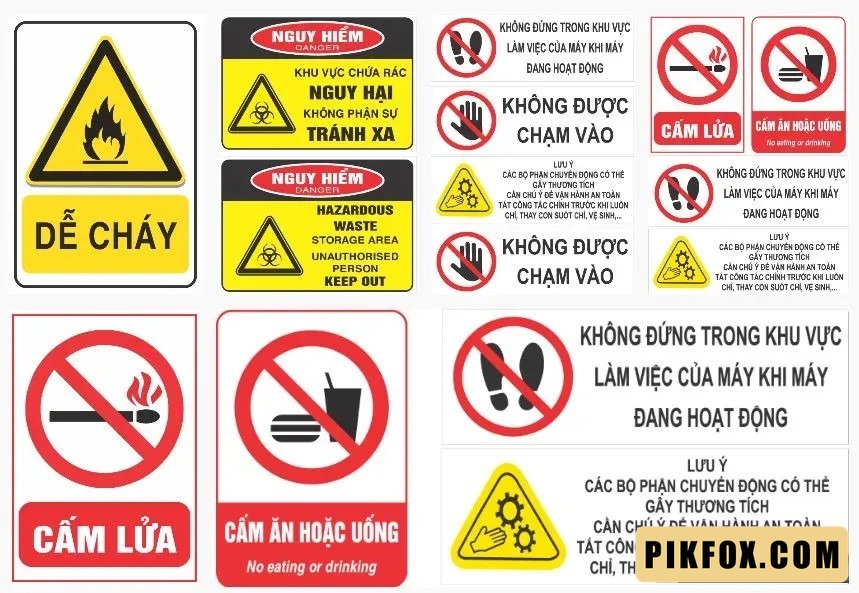 6+ Biển báo cấm lửa