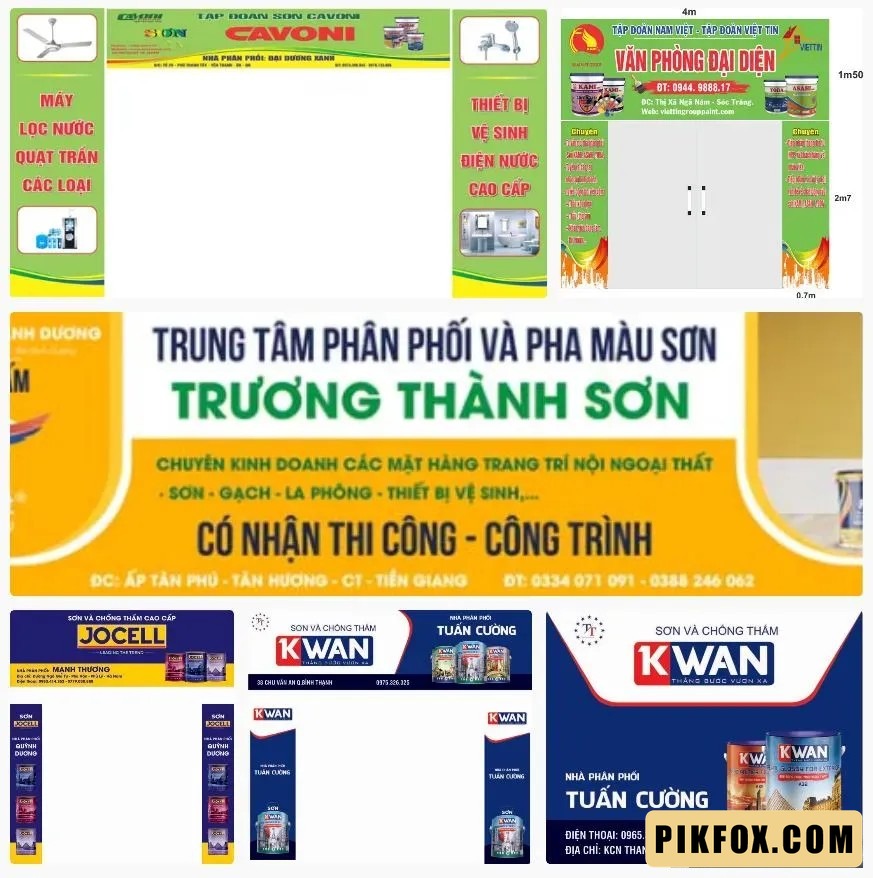 6+ Biển quảng cáo đại lý sơn