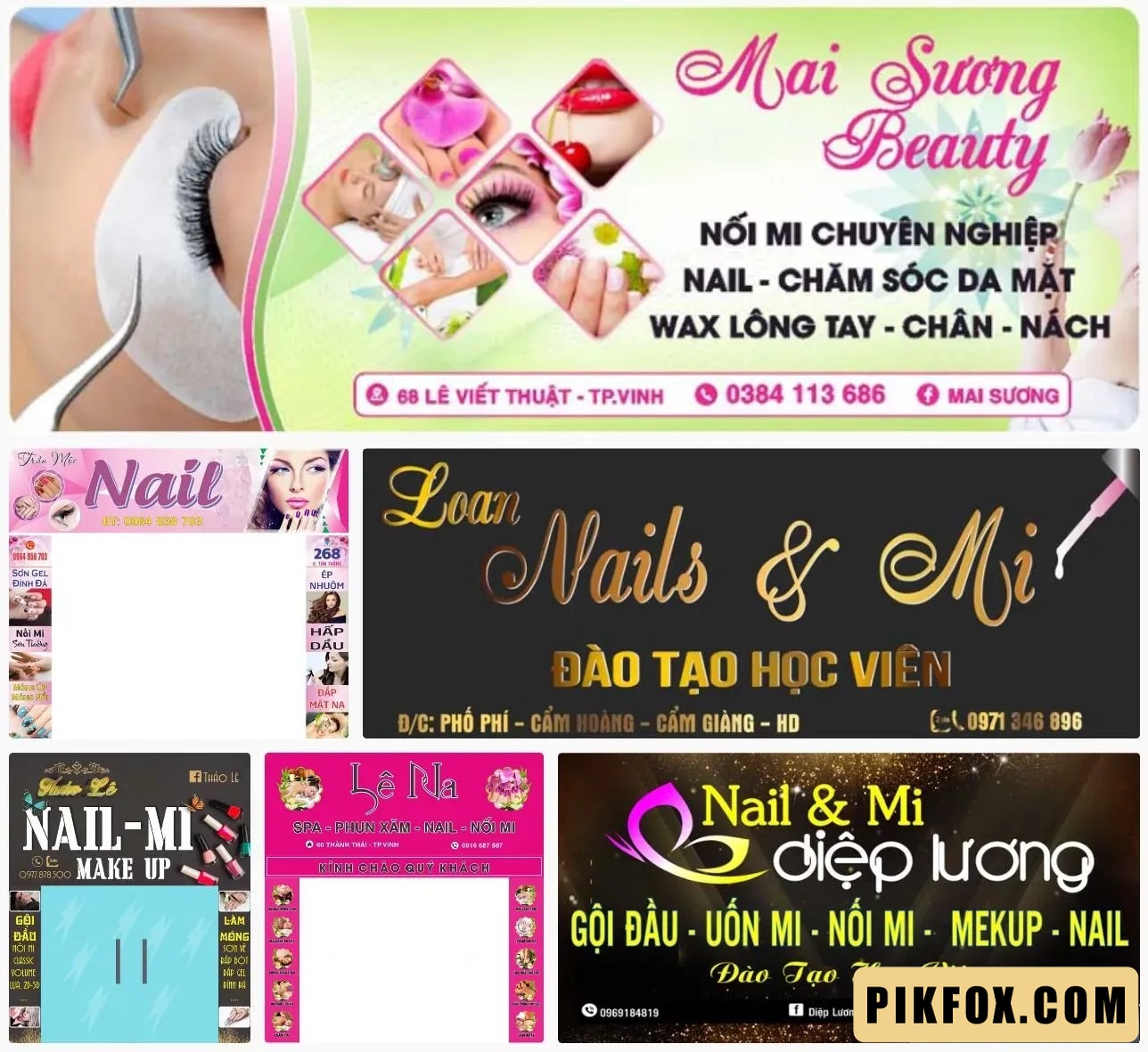 6+ Mẫu biển nail mi đẹp