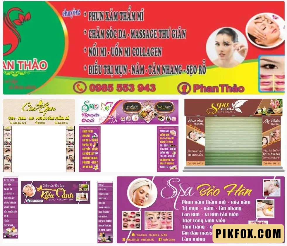 6+ Mẫu biển spa đẹp
