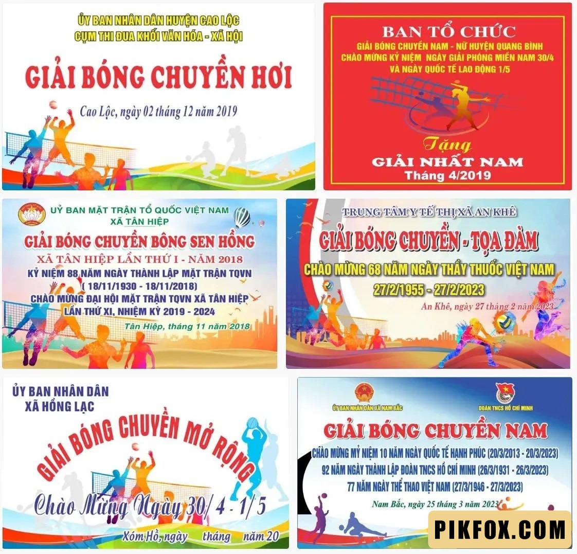 7+ Backdrop giải bóng chuyền