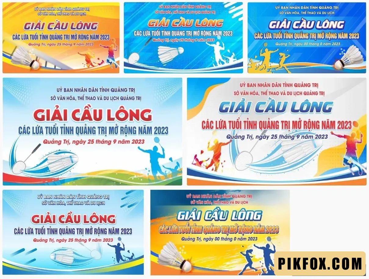 7+ Backdrop giải đấu cầu lông
