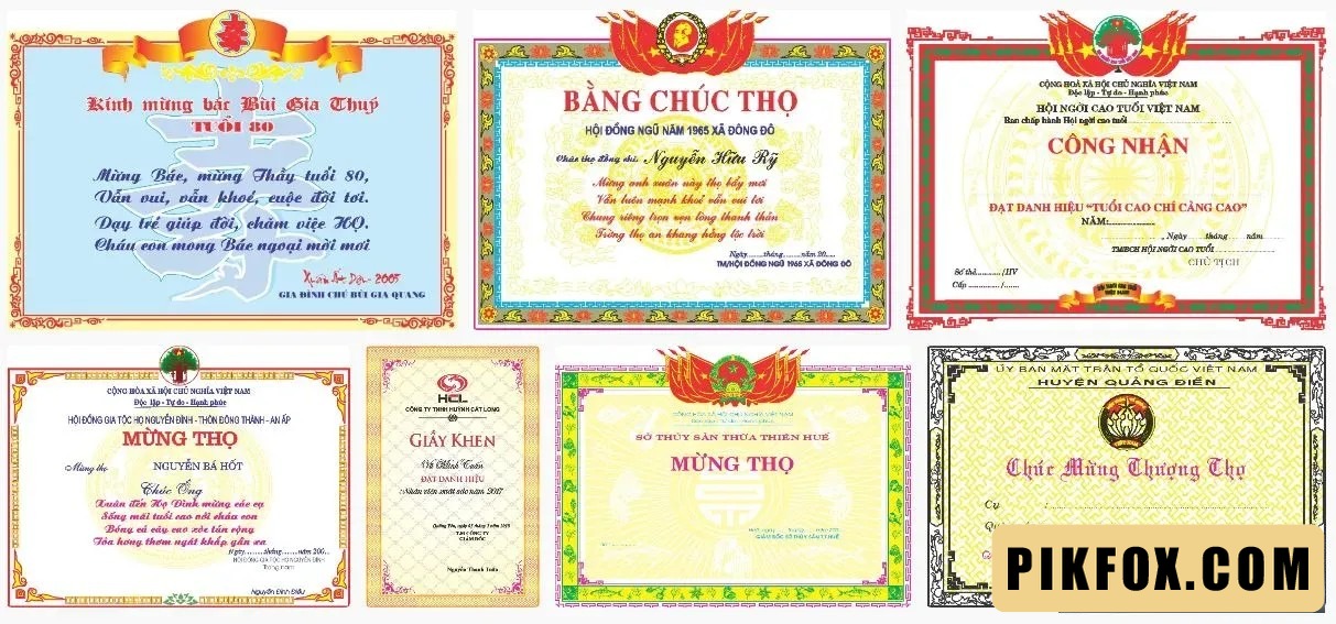 7+ Giấy mừng thọ