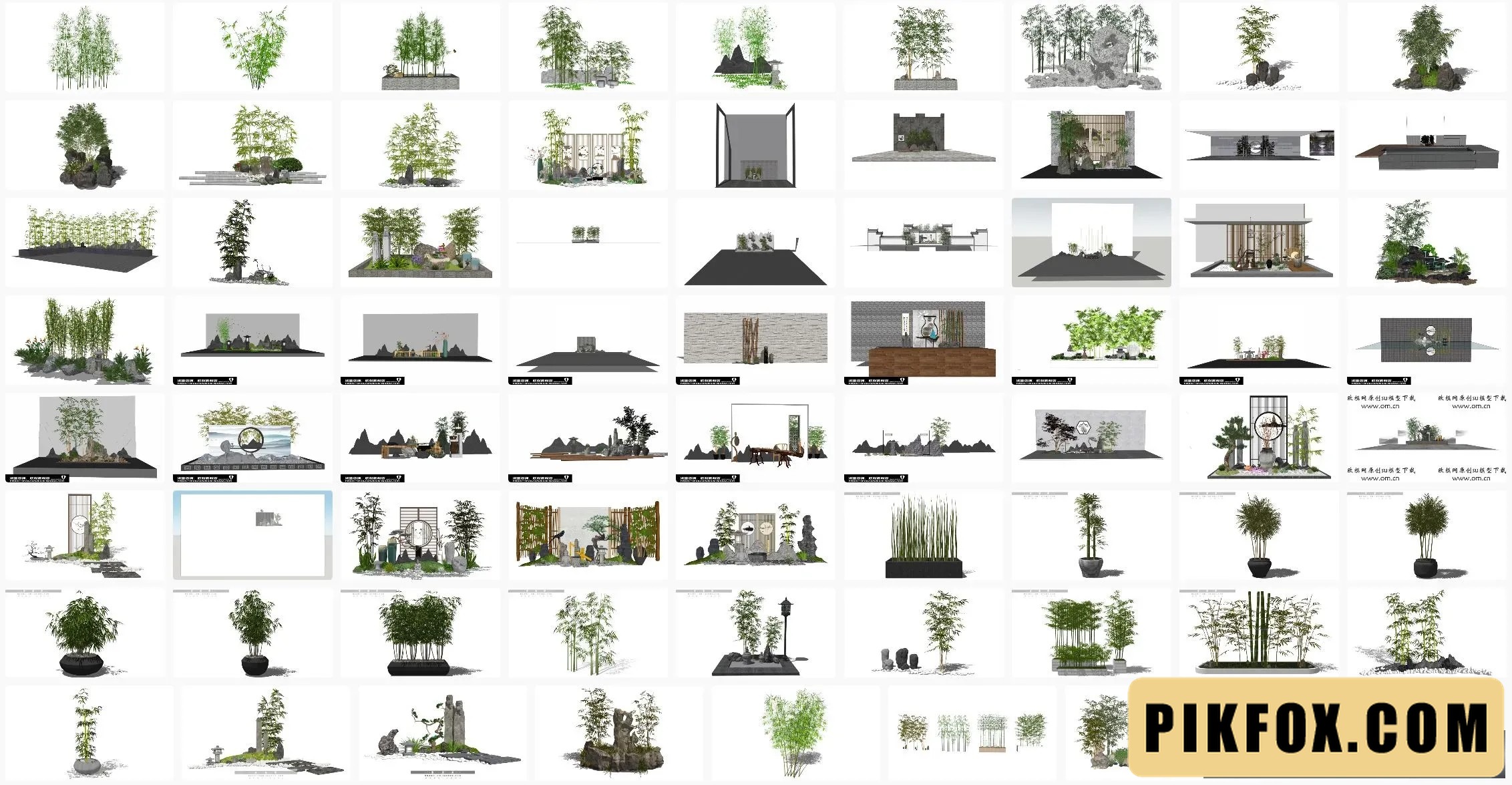 70+ Cây trúc sketchup