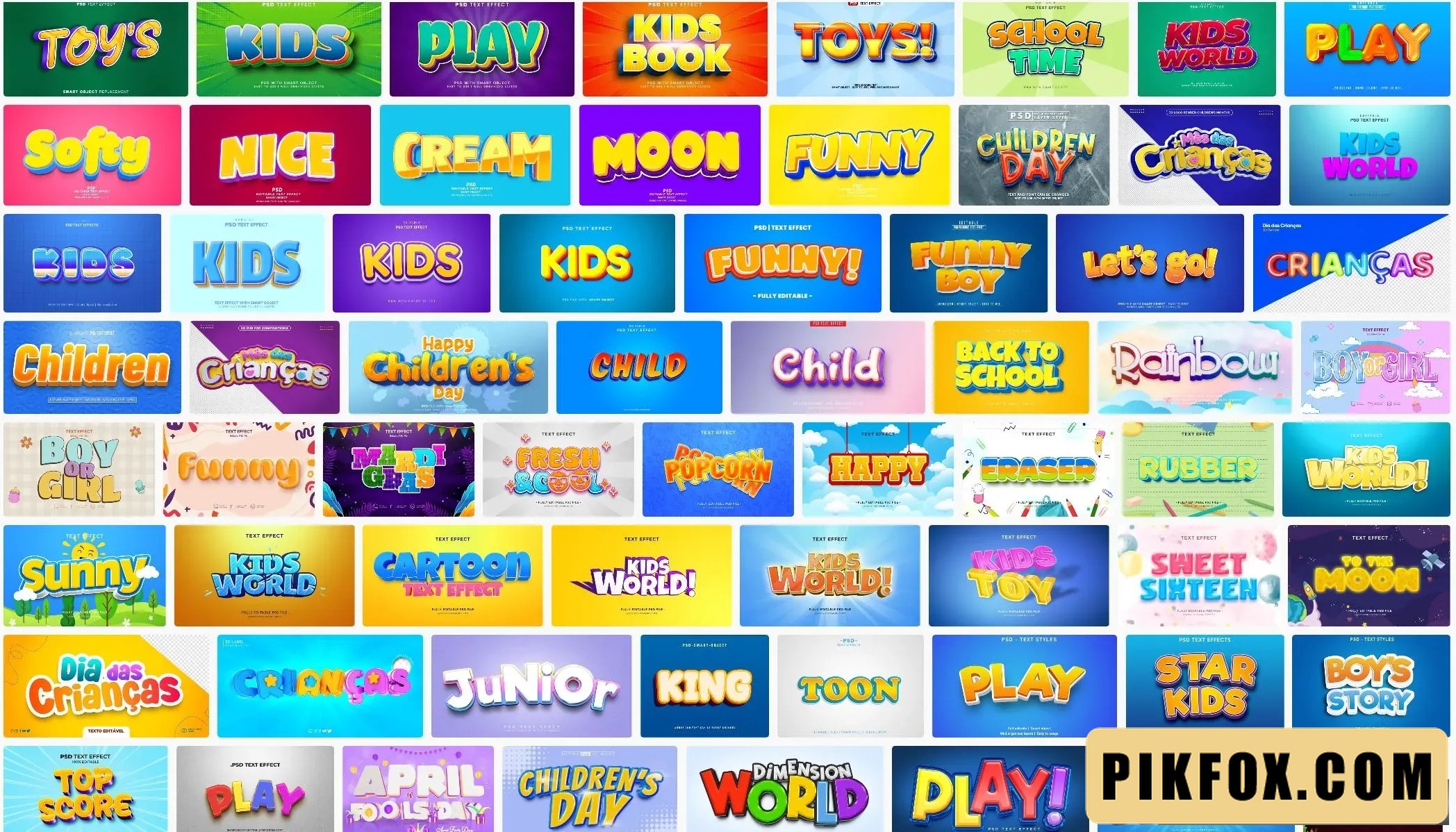70+ Text effect Childrent