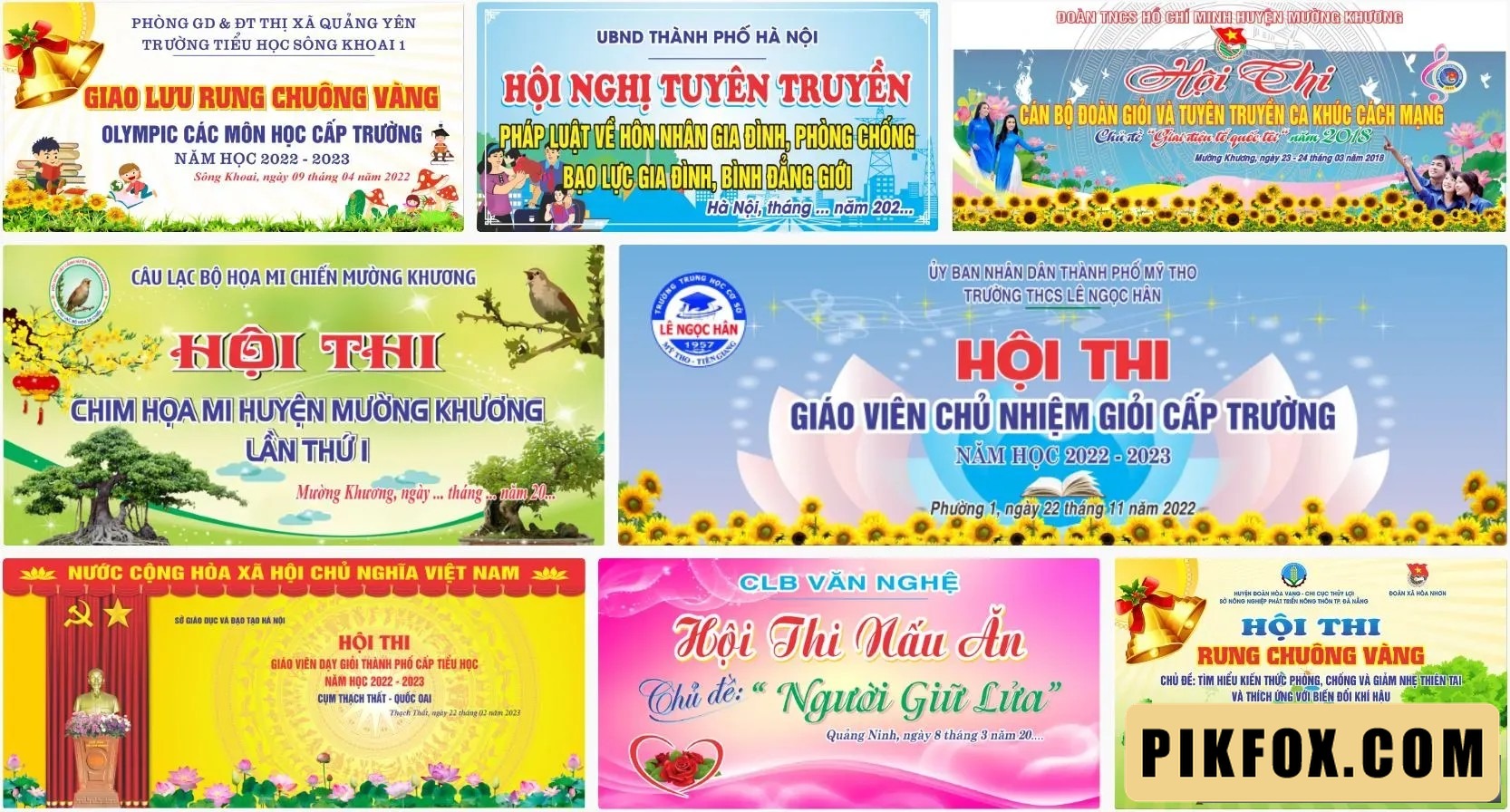 8+ Backdrop hội thi