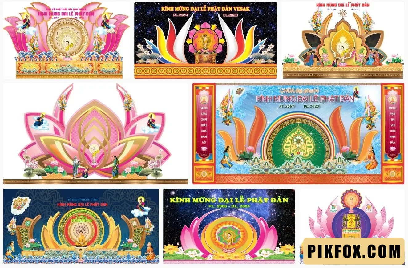 8+ Backdrop sân khấu ngày lễ phật đản