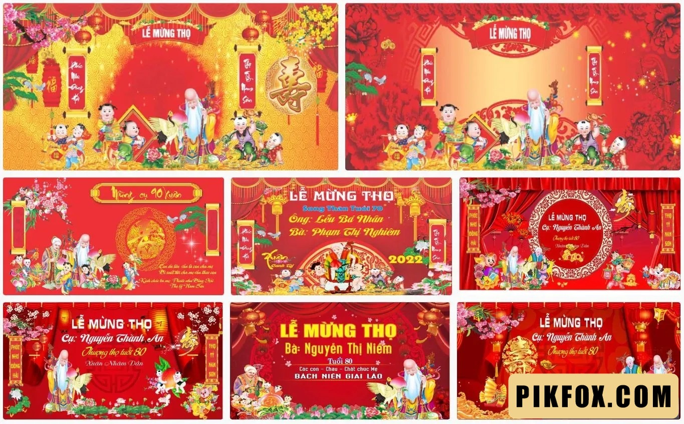 8+ Phông sân khấu lễ mừng thọ