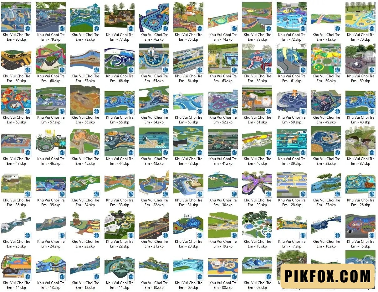 80+ Khu vui chơi trẻ em SketchUp