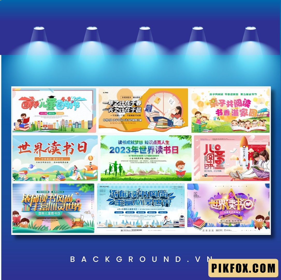 9+ Backdrop ngày hội đọc sách